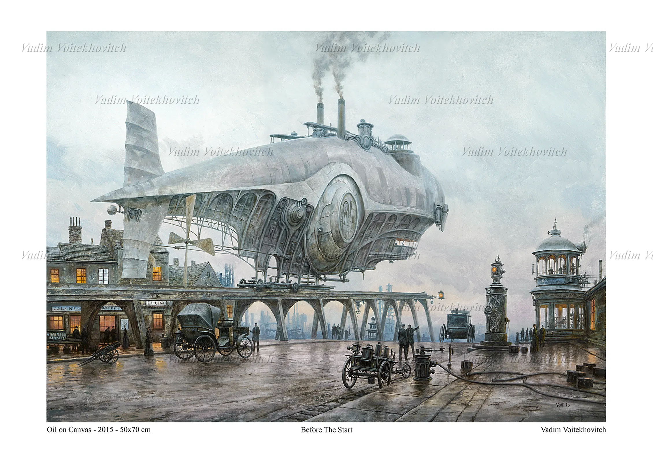 Steampunk Poster Before The Start by Vadim Voitekhovitch