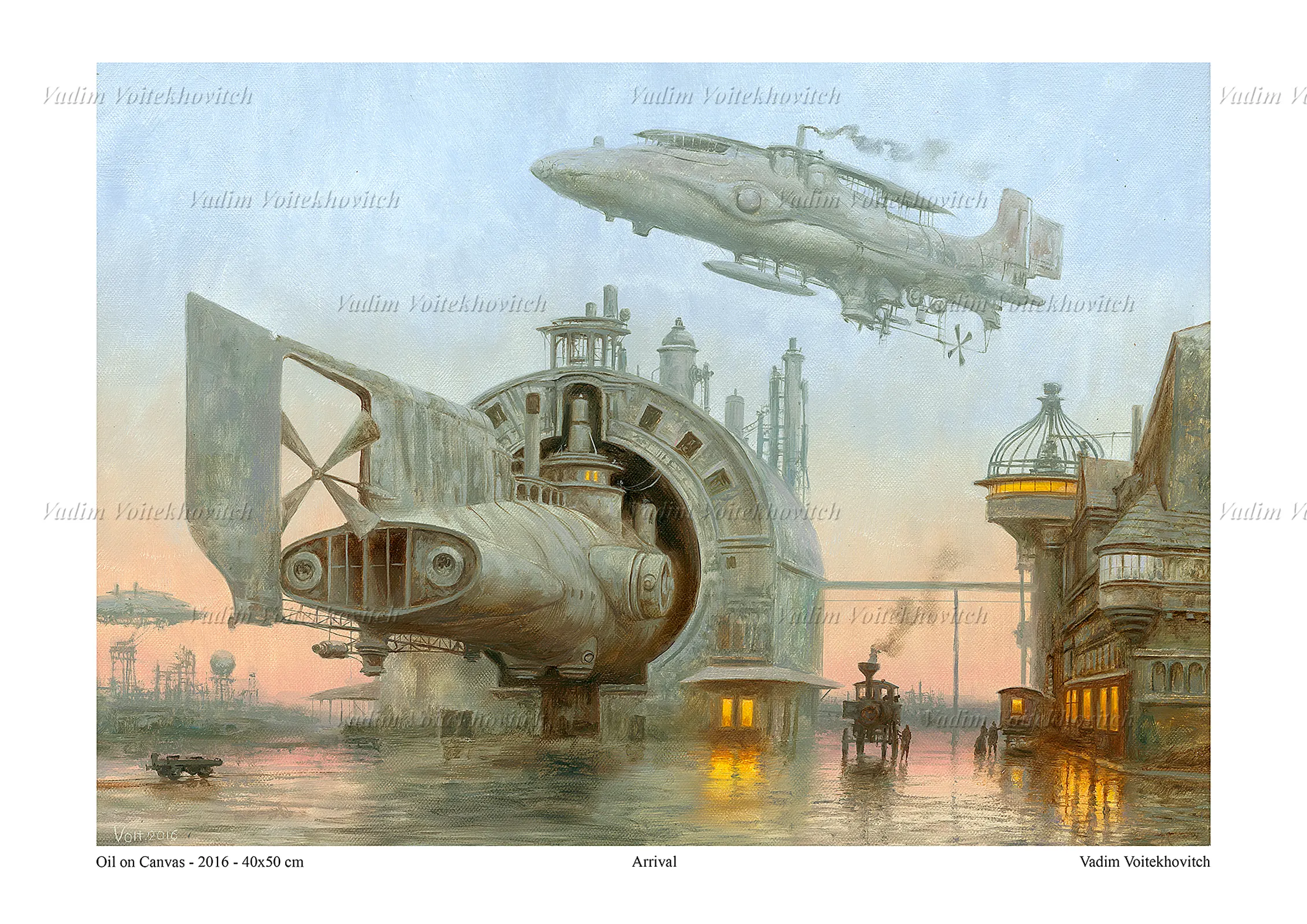 Steampunk Poster Arrival by Vadim Voitekhovitch