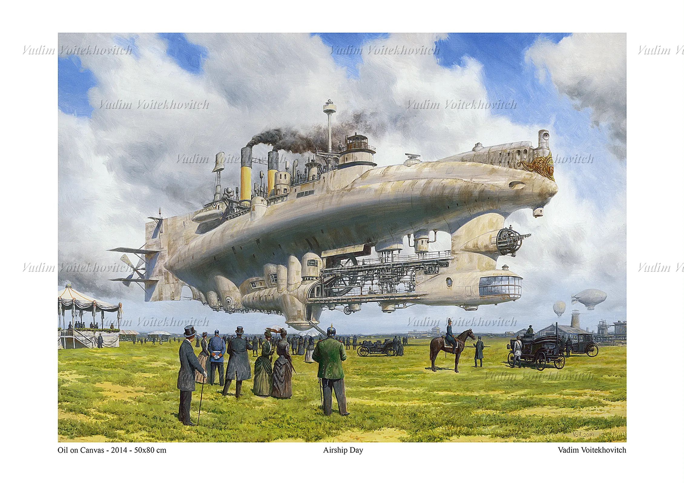 Steampunk Poster Airship Day by Vadim Voitekhovitch